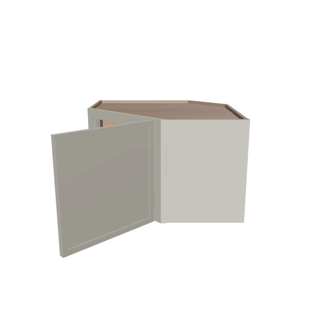 Modernform Cabinet Slim Dove White 24" W X 15" H X 12" D Diagonal Corner Wall Cabinet