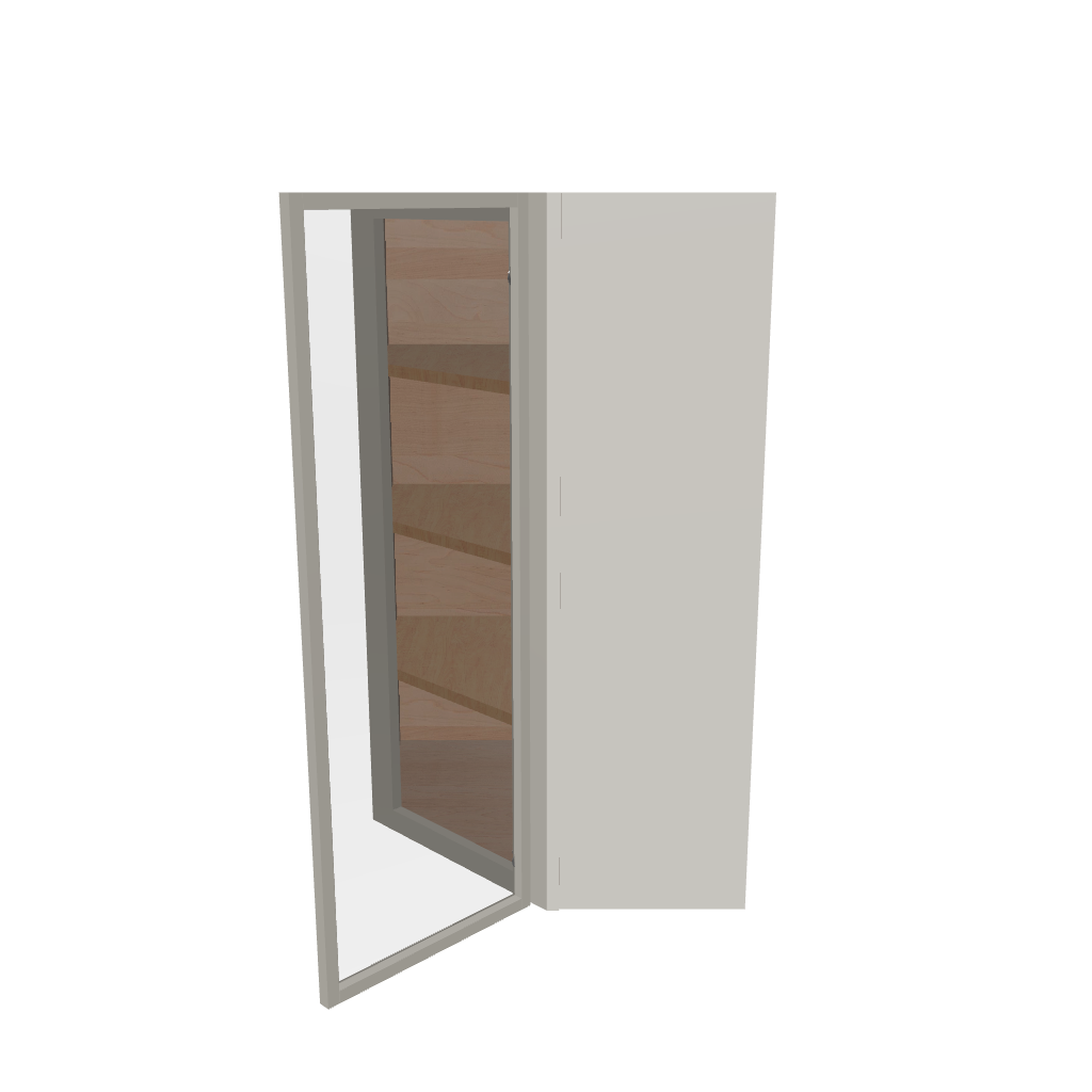 Modernform Cabinet Slim Dove White 24" W X 42" H X 12" D Wall Diagonal Corner Cabinet