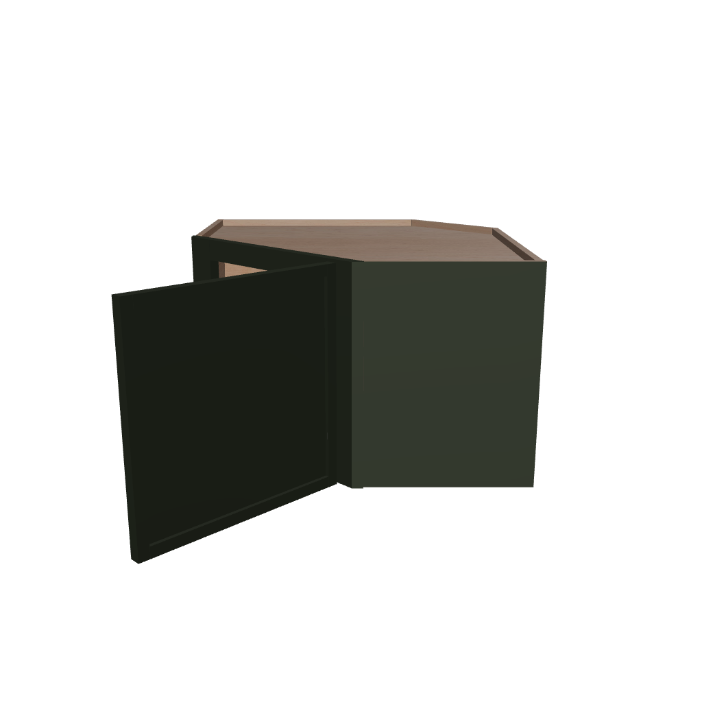 Modernform Cabinet Slim Sage Green 24" W X 15" H X 12" D Diagonal Corner Wall Cabinet