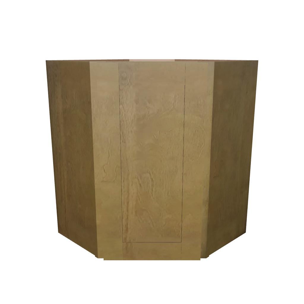Modernform Cabinet Natural Shaker 24" W X 30" H X 12" D Wall Diagonal Corner Cabinet