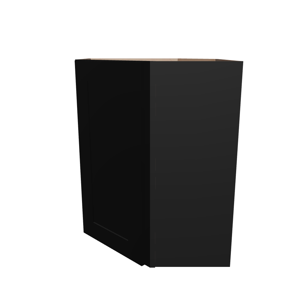 Modernform Cabinet Onyx Black Shaker 24" W X 30" H X 12" D Wall Diagonal Corner Cabinet