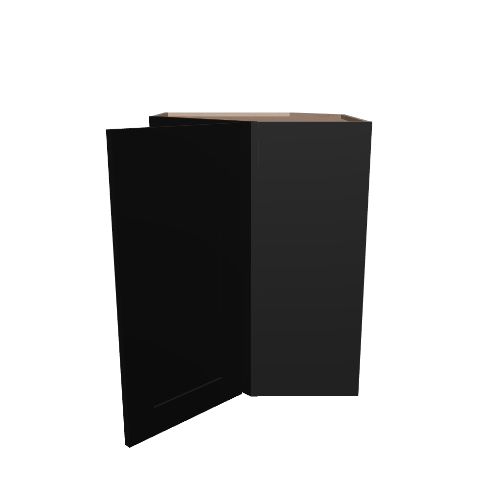 Modernform Cabinet Onyx Black Shaker 24" W X 30" H X 12" D Wall Diagonal Corner Cabinet