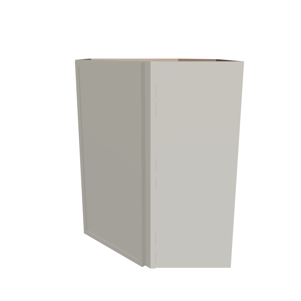 Modernform Cabinet Slim Dove White 24" W X 30" H X 12" D Wall Diagonal Corner Cabinet