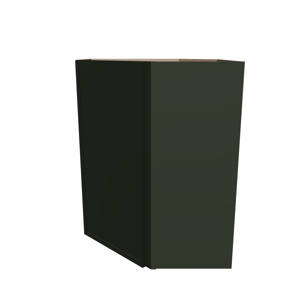 Modernform Cabinet Slim Sage Green 24" W X 30" H X 12" D Wall Diagonal Corner Cabinet
