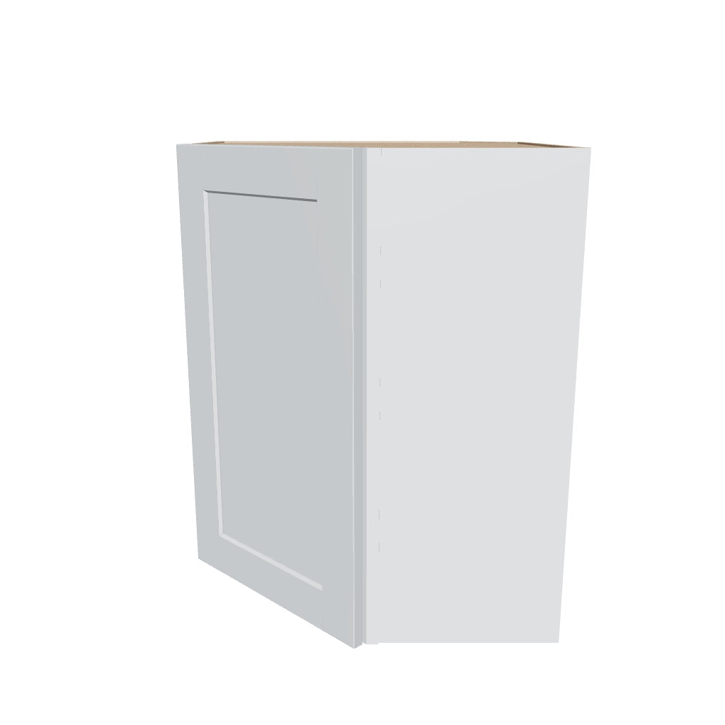 J&K White Shaker S8 Wall Diagonal Cabinet   24" W x 30" H