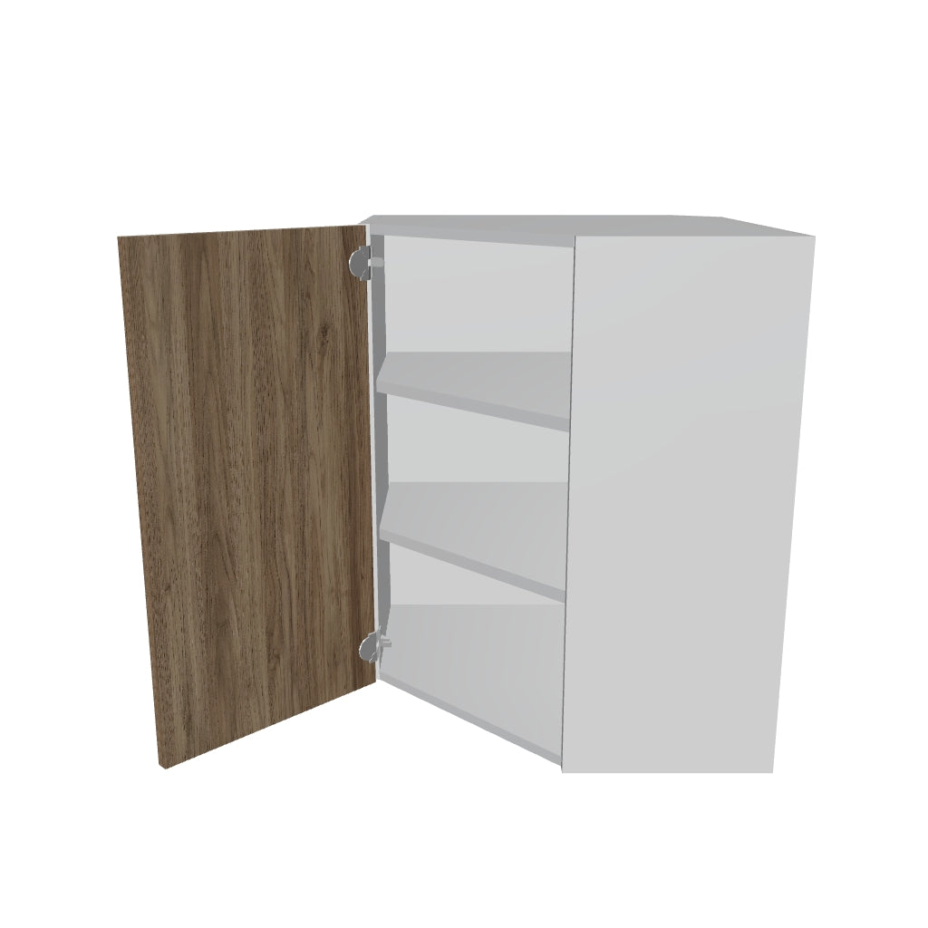 Modernform Cabinet Walnut 24" W X 30" H X 12" D Wall Diagonal Corner Cabinet