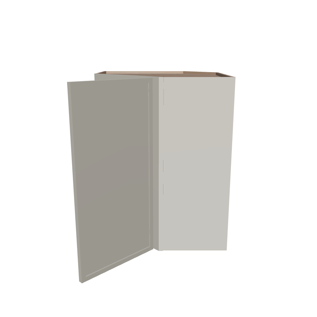 Modernform Cabinet Slim Dove White 24" W X 30" H X 12" D Wall Diagonal Corner Cabinet