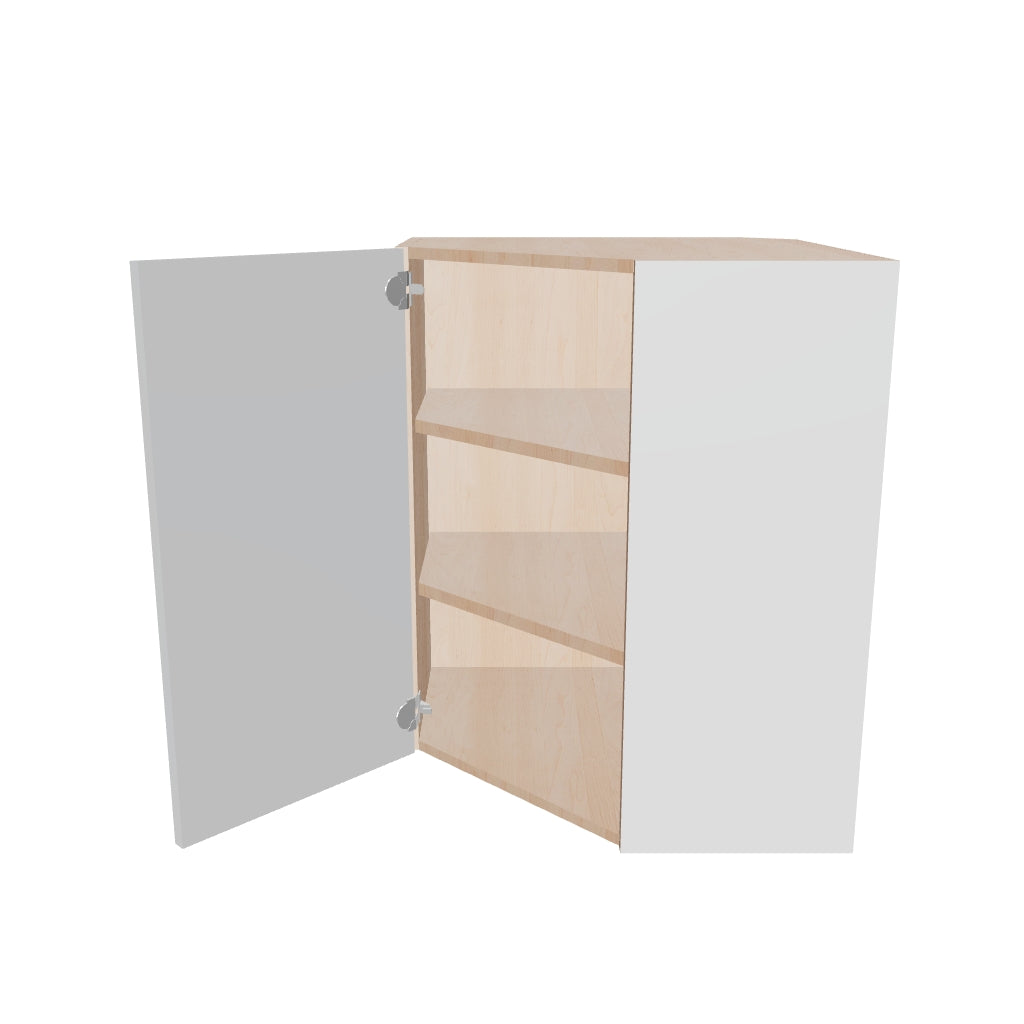 Modernform Cabinet Matte White 24" W X 30" H X 12" D Wall Diagonal Corner Cabinet