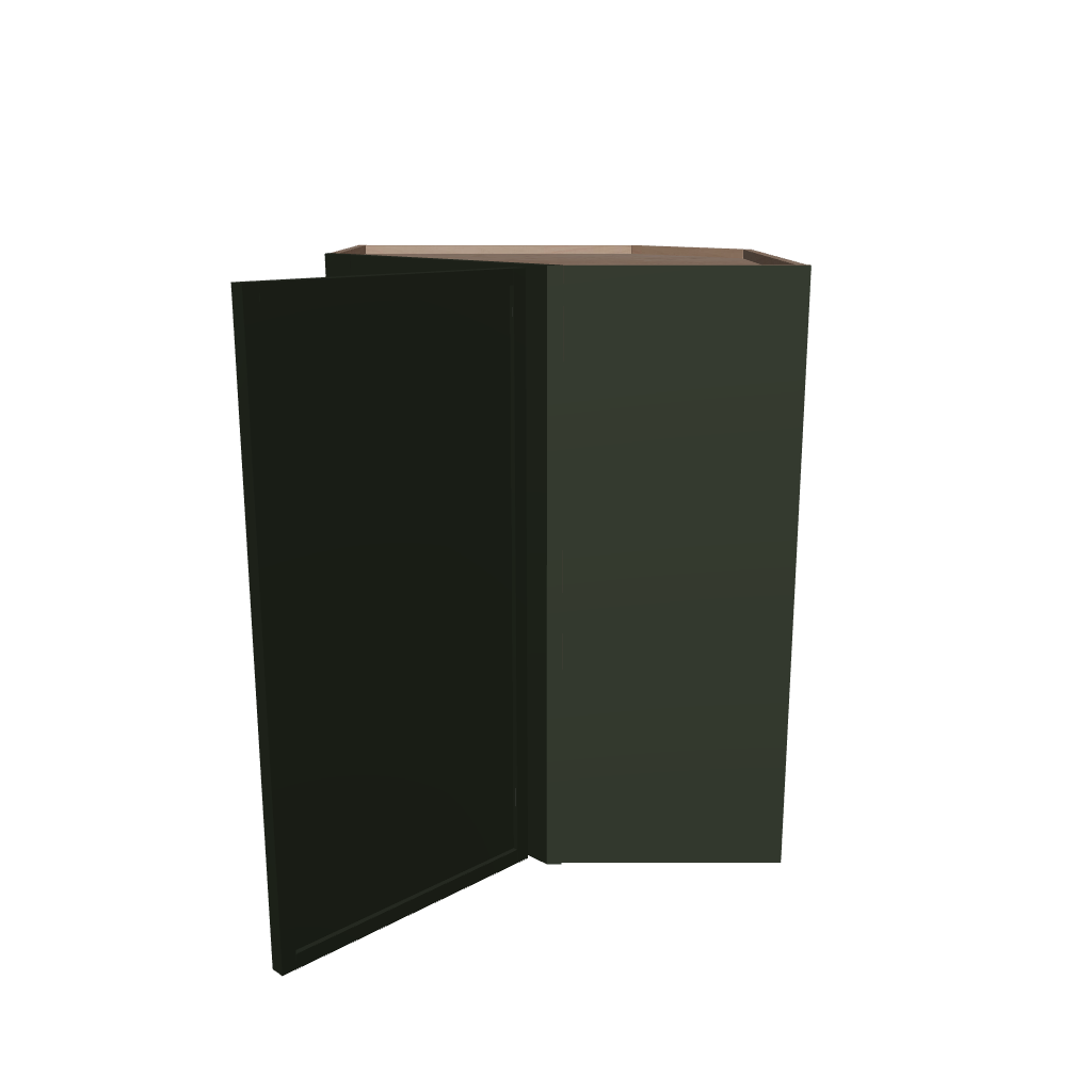 Modernform Cabinet Slim Sage Green 24" W X 30" H X 12" D Wall Diagonal Corner Cabinet