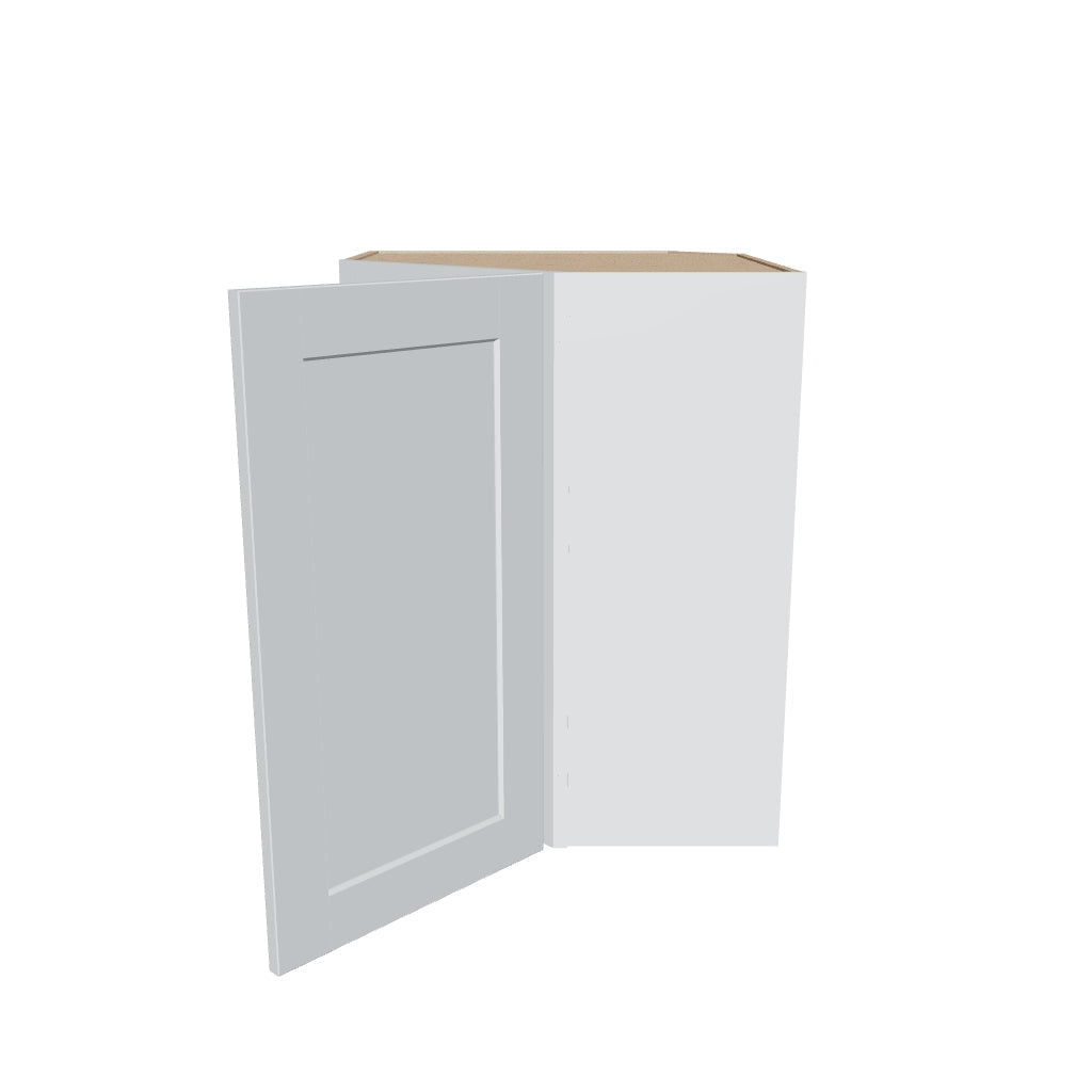 J&K White Shaker S8 Wall Diagonal Cabinet   24" W x 30" H