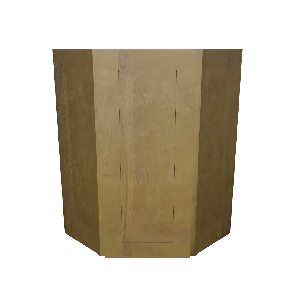 Modernform Cabinet Natural Shaker 24" W X 36" H X 12" D Wall Diagonal Corner Cabinet