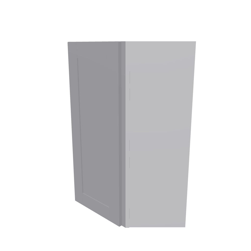 Modernform Cabinet Grey Shaker 24" W X 36" H X 12" D Wall Diagonal Corner Cabinet