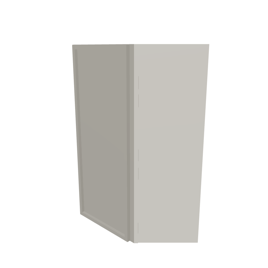 Modernform Cabinet Slim Dove White 24" W X 36" H X 12" D Wall Diagonal Corner Cabinet