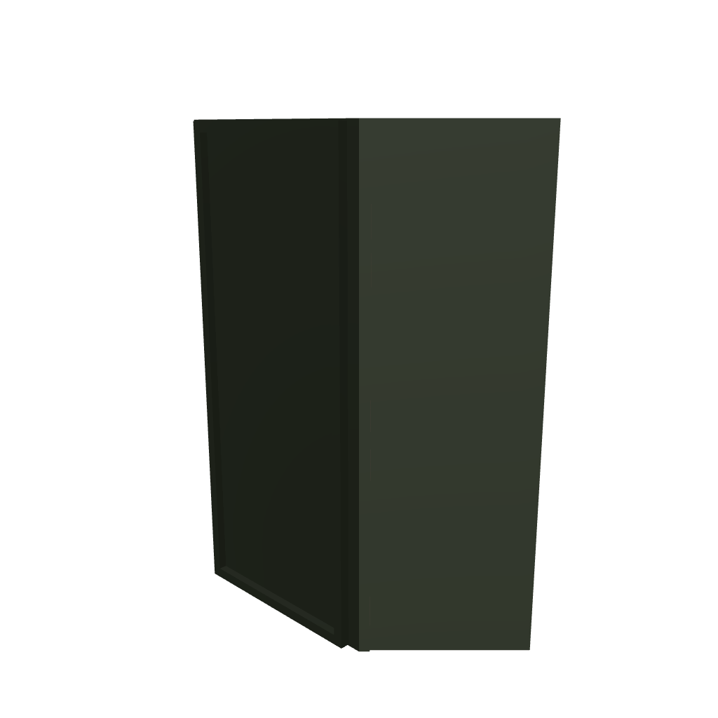 Modernform Cabinet Slim Sage Green 24" W X 36" H X 12" D Wall Diagonal Corner Cabinet