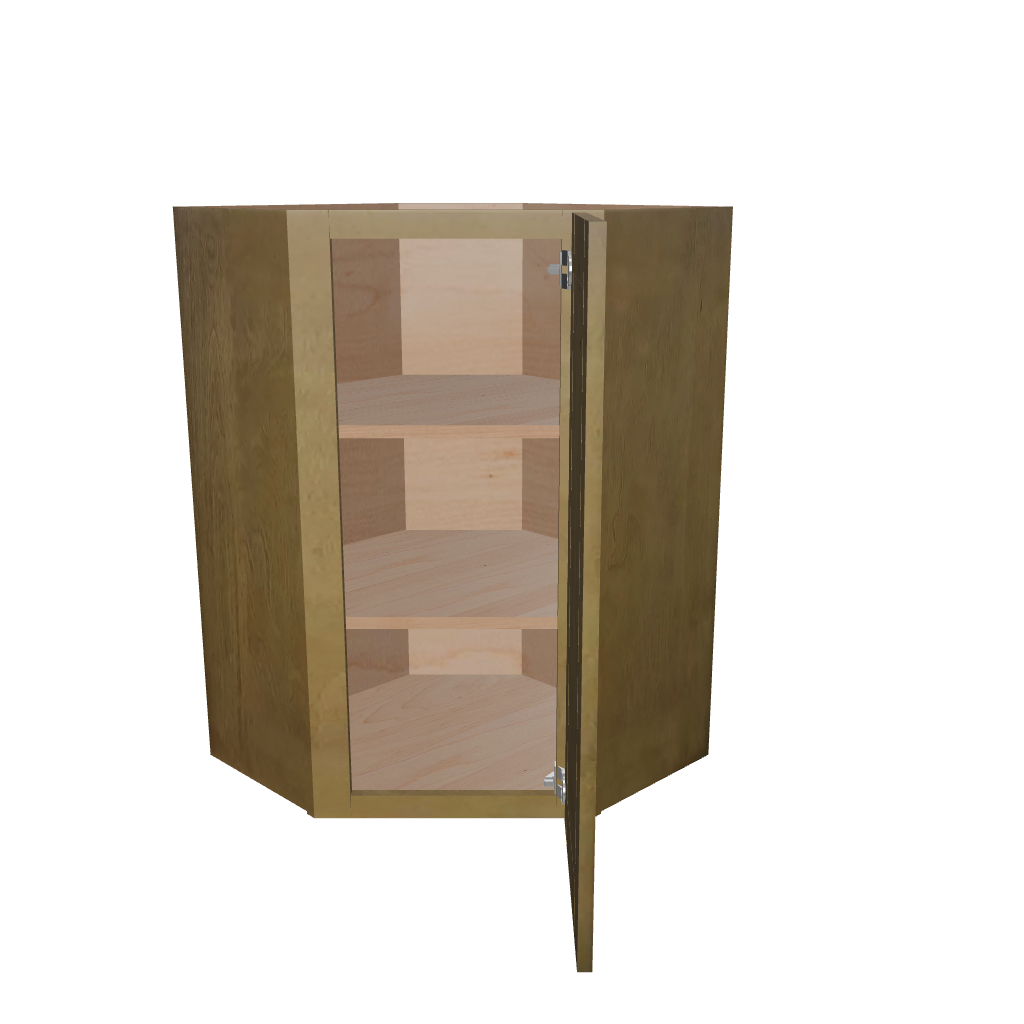 Modernform Cabinet Natural Shaker 24" W X 36" H X 12" D Wall Diagonal Corner Cabinet