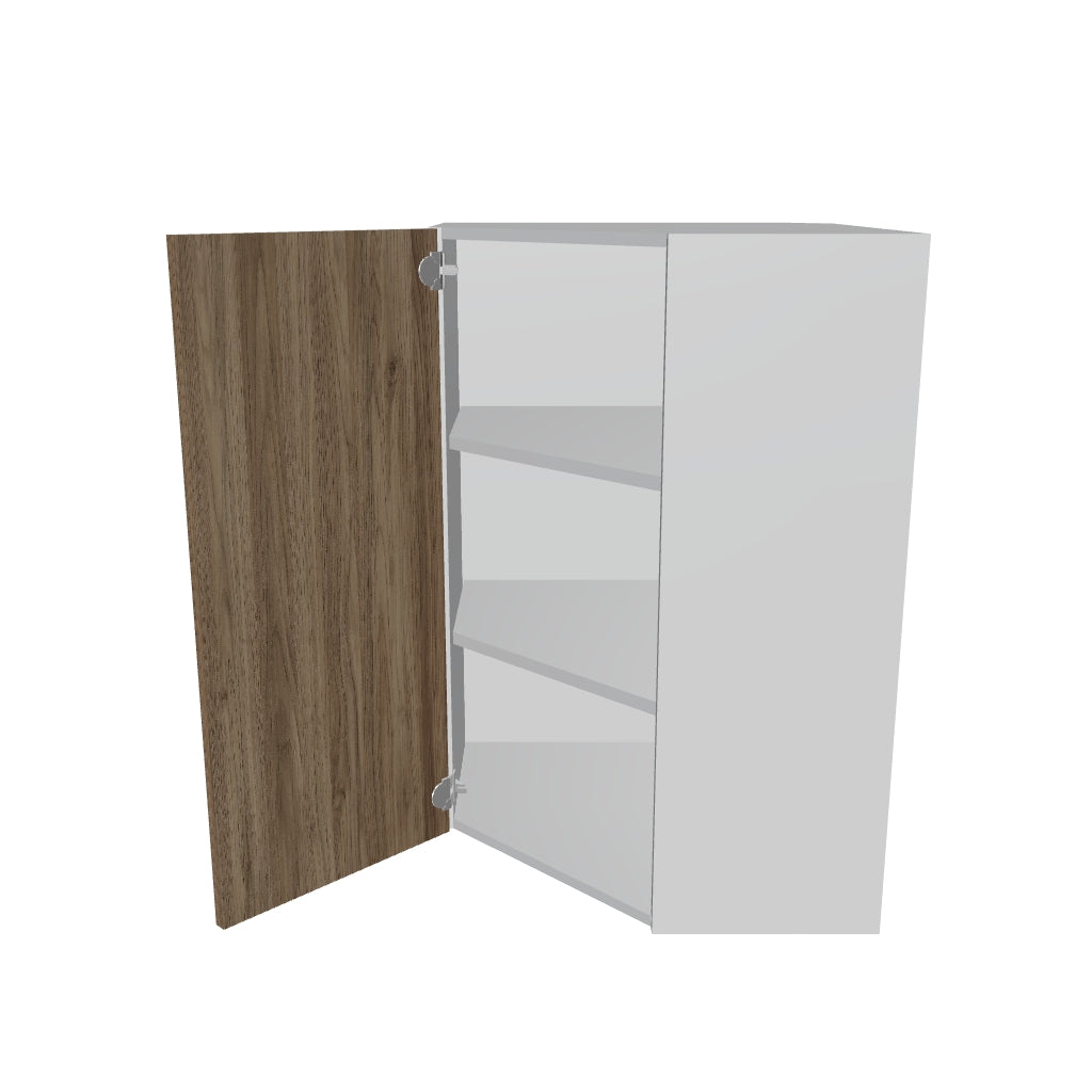 Modernform Cabinet Walnut 24" W X 36" H X 12" D Wall Diagonal Corner Cabinet