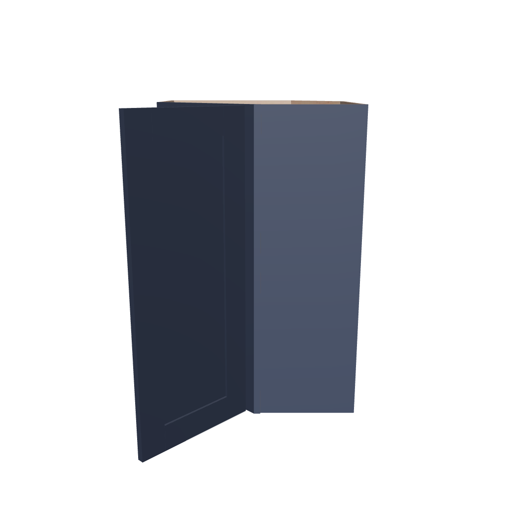 Modernform Cabinet Signature Blue 24" W X 36" H X 12" D Wall Diagonal Corner Cabinet