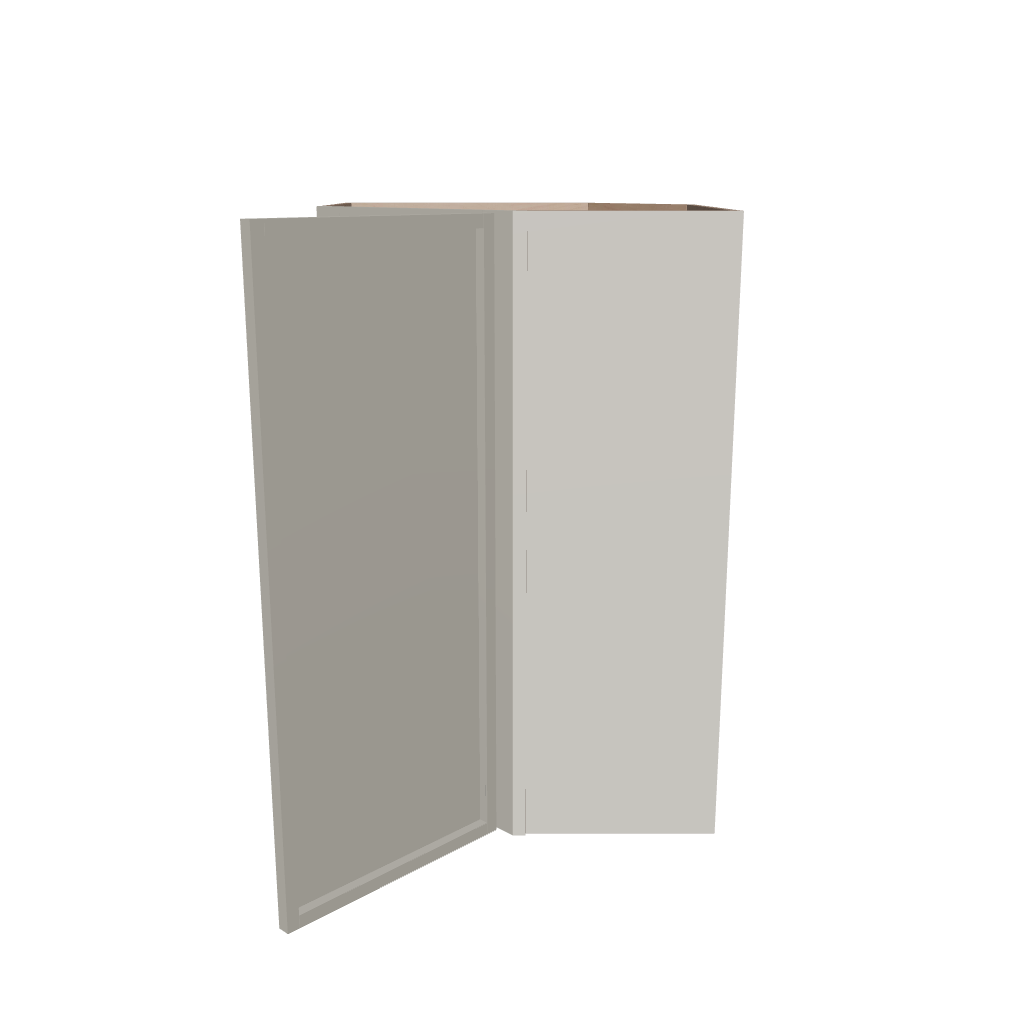Modernform Cabinet Slim Dove White 24" W X 36" H X 12" D Wall Diagonal Corner Cabinet