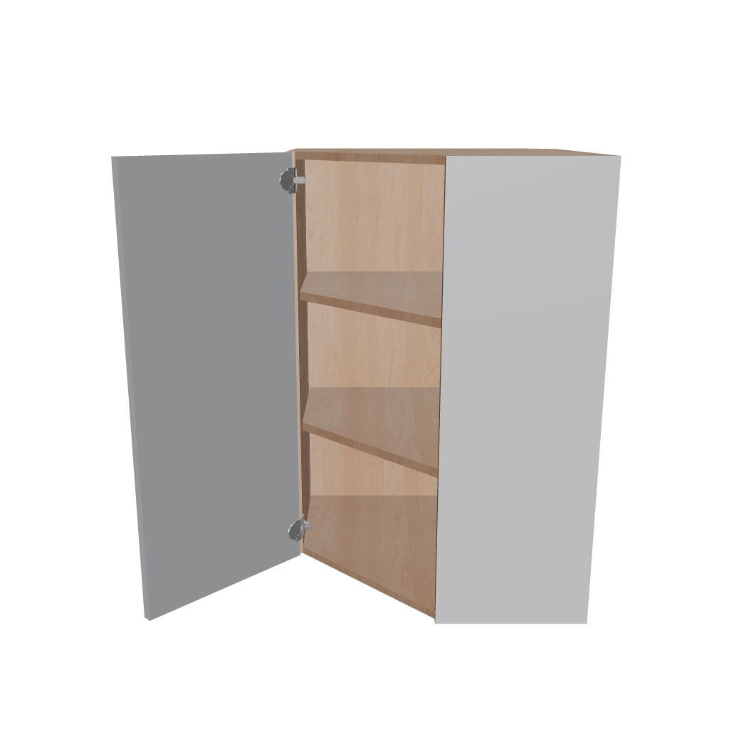 Modernform Cabinet Matte White 24" W X 36" H X 12" D Wall Diagonal Corner Cabinet