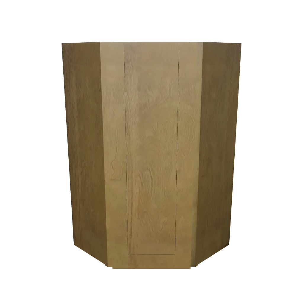 Modernform Cabinet Natural Shaker 24" W X 42" H X 12" D Wall Diagonal Corner Cabinet