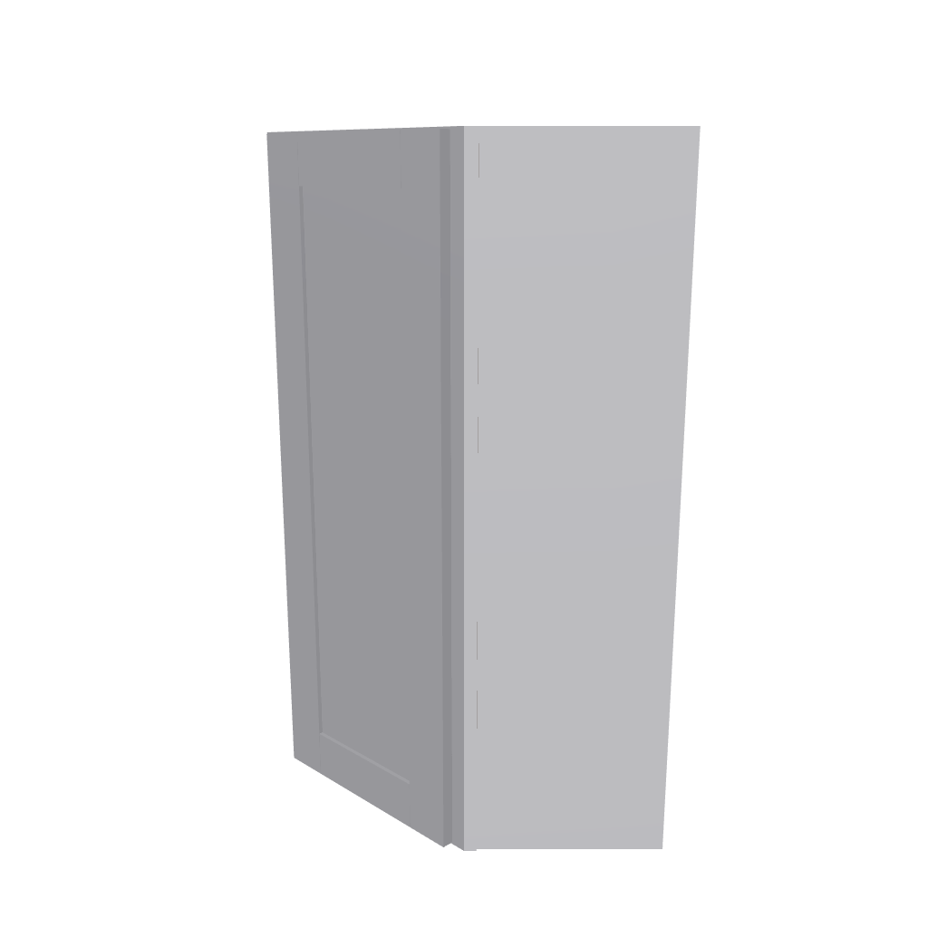 Modernform Cabinet Grey Shaker 24" W X 42" H X 12" D Wall Diagonal Corner Cabinet