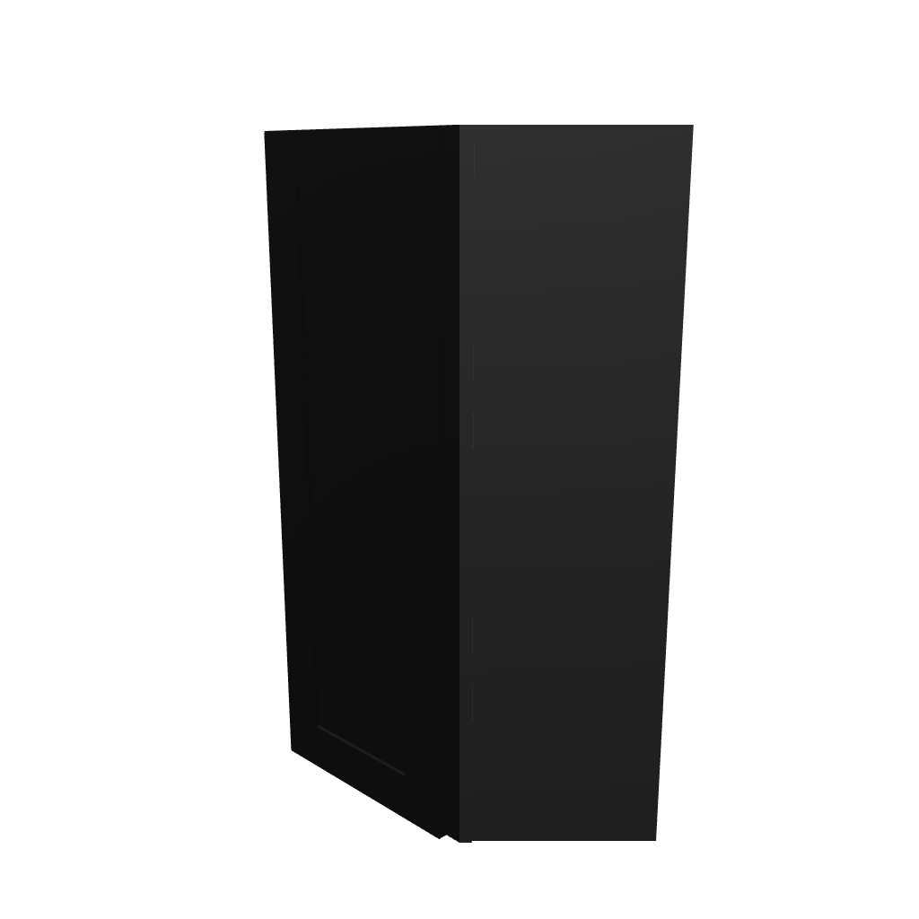 Modernform Cabinet Onyx Black Shaker 24" W X 42" H X 12" D Wall Diagonal Corner Cabinet