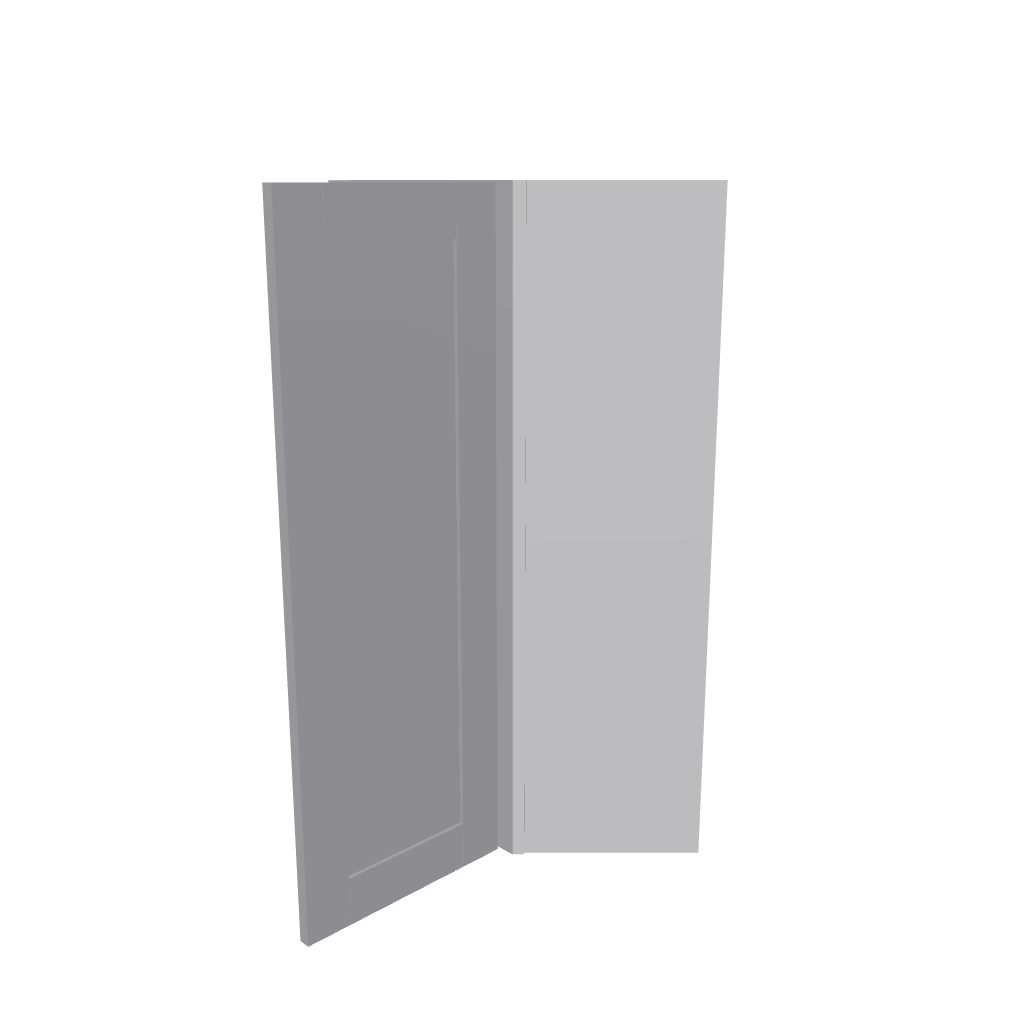 Modernform Cabinet Grey Shaker 24" W X 42" H X 12" D Wall Diagonal Corner Cabinet