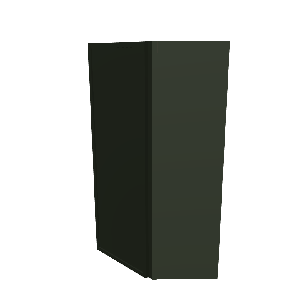 Modernform Cabinet Slim Sage Green 24" W X 42" H X 12" D Wall Diagonal Corner Cabinet