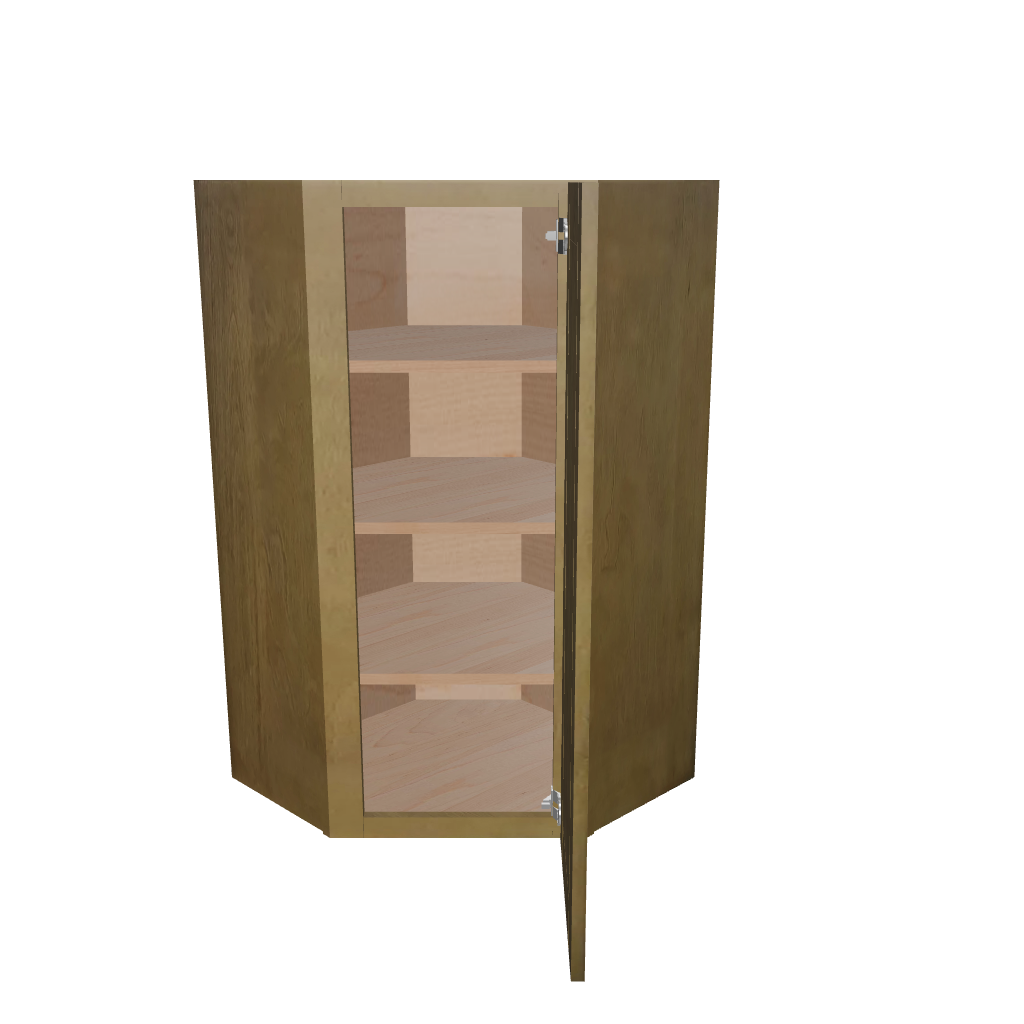 Modernform Cabinet Natural Shaker 24" W X 42" H X 12" D Wall Diagonal Corner Cabinet