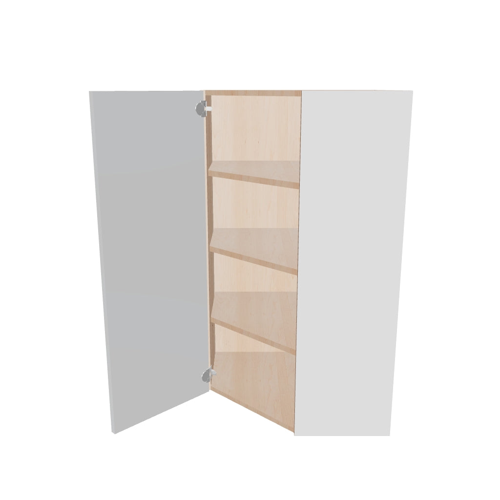 Modernform Cabinet Gloss White 24" W X 42" H X 12" D Wall Diagonal Corner Cabinet