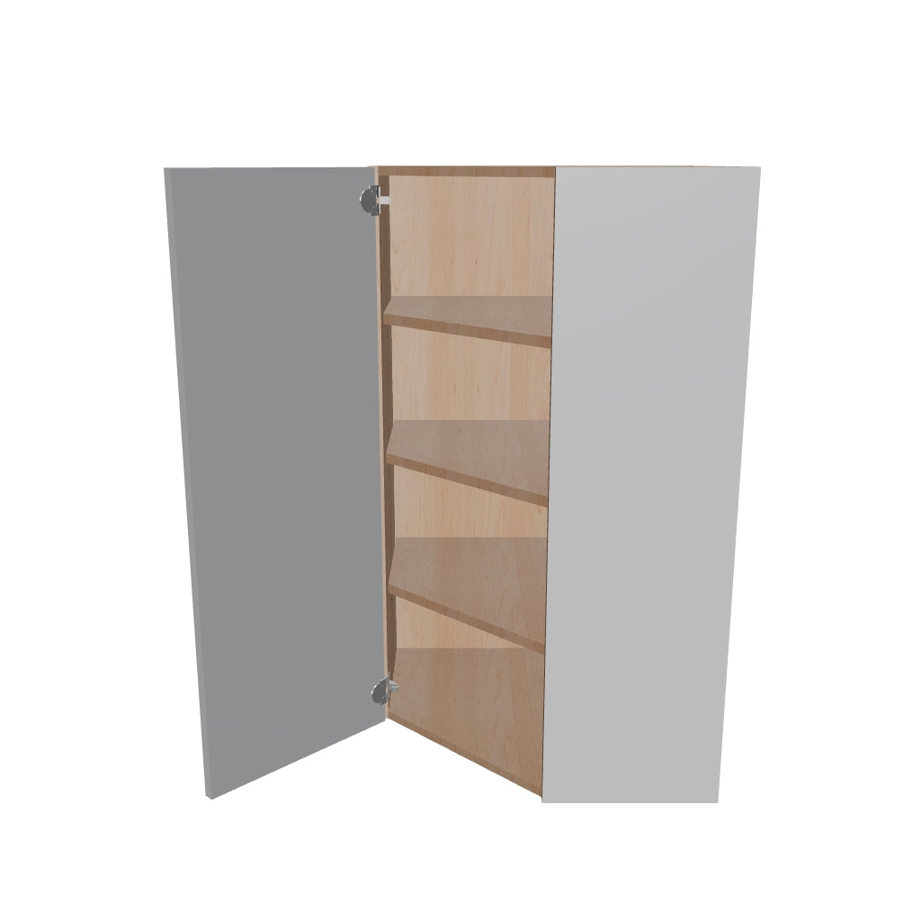 Modernform Cabinet Matte White 24" W X 42" H X 12" D Wall Diagonal Corner Cabinet