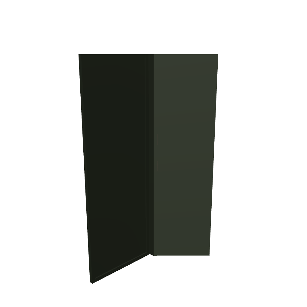 Modernform Cabinet Slim Sage Green 24" W X 42" H X 12" D Wall Diagonal Corner Cabinet