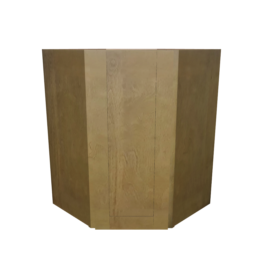 Modernform Cabinet Natural Shaker 27" W X 36" H X 15" D Wall Diagonal Corner Cabinet