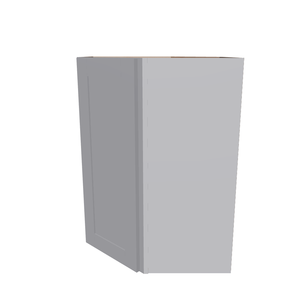 Modernform Cabinet Grey Shaker 27" W X 36" H X 15" D Wall Diagonal Corner Cabinet