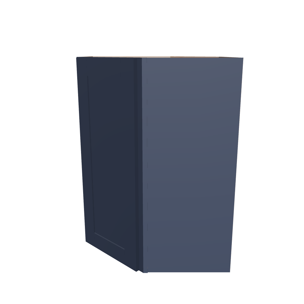 Modernform Cabinet Signature Blue 27" W X 36" H X 15" D Wall Diagonal Corner Cabinet