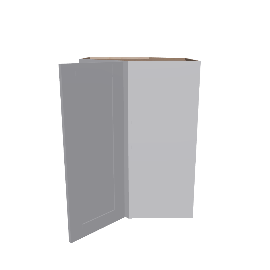 Modernform Cabinet Grey Shaker 27" W X 36" H X 15" D Wall Diagonal Corner Cabinet