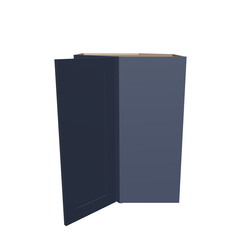 Modernform Cabinet Signature Blue 27" W X 36" H X 15" D Wall Diagonal Corner Cabinet