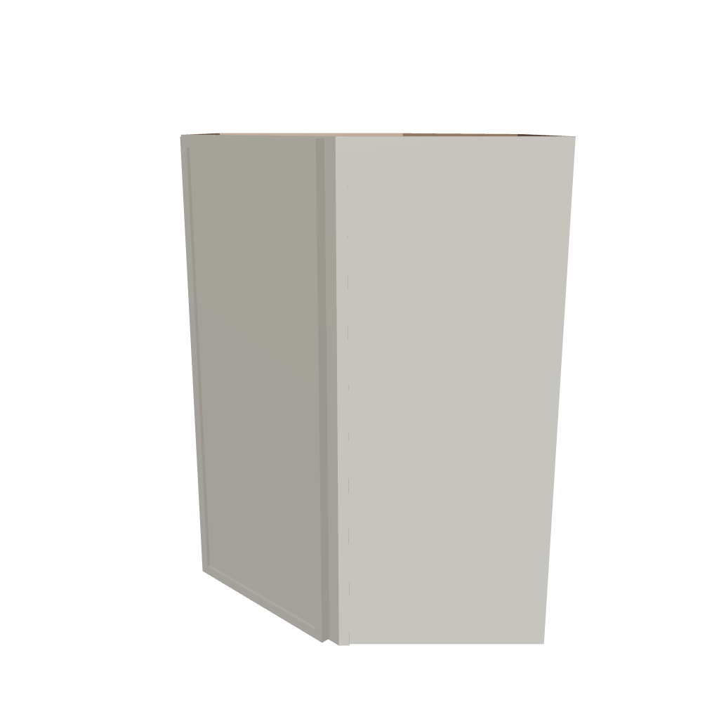 Modernform Cabinet Slim Dove White 27" W X 36" H X 15" D Wall Diagonal Corner Cabinet