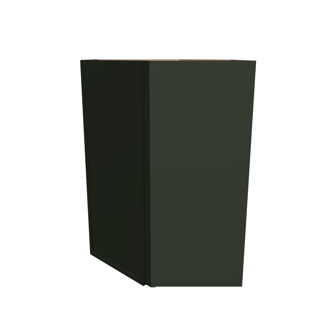 Modernform Cabinet Slim Sage Green 27" W X 36" H X 15" D Wall Diagonal Corner Cabinet