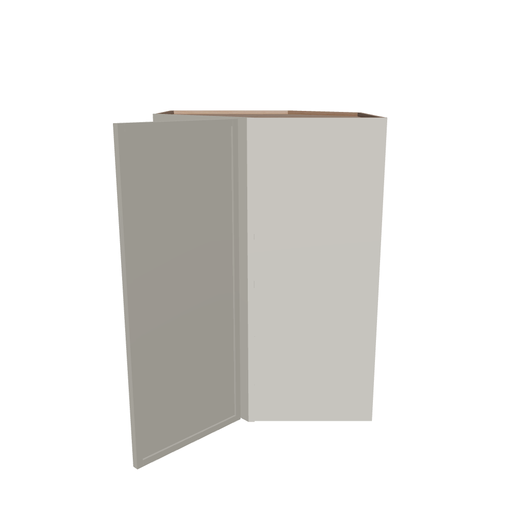 Modernform Cabinet Slim Dove White 27" W X 36" H X 15" D Wall Diagonal Corner Cabinet