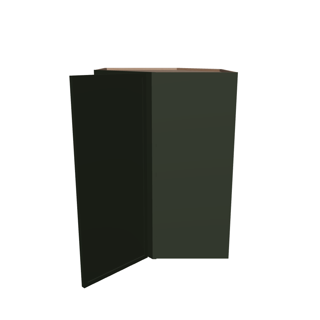 Modernform Cabinet Slim Sage Green 27" W X 36" H X 15" D Wall Diagonal Corner Cabinet