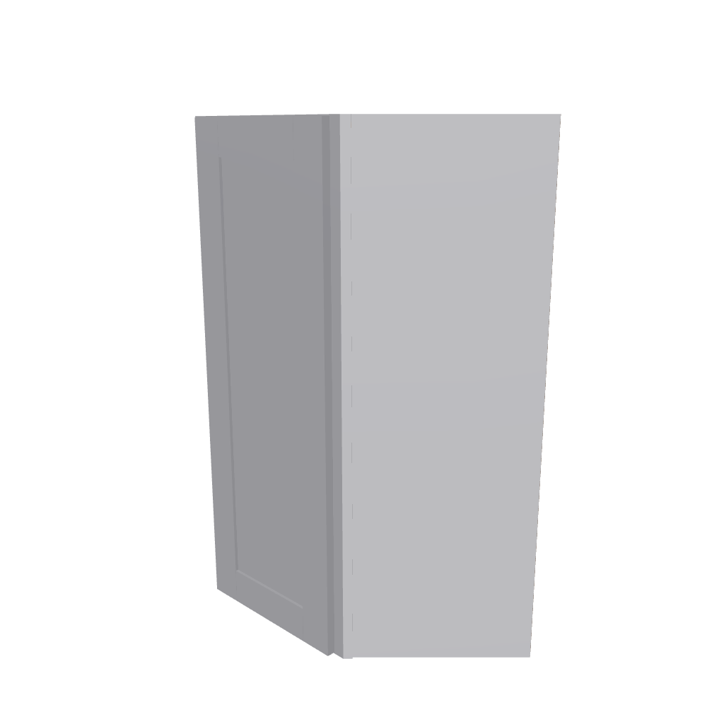 Modernform Cabinet Grey Shaker 27" W X 42" H X 15" D Wall Diagonal Corner Cabinet