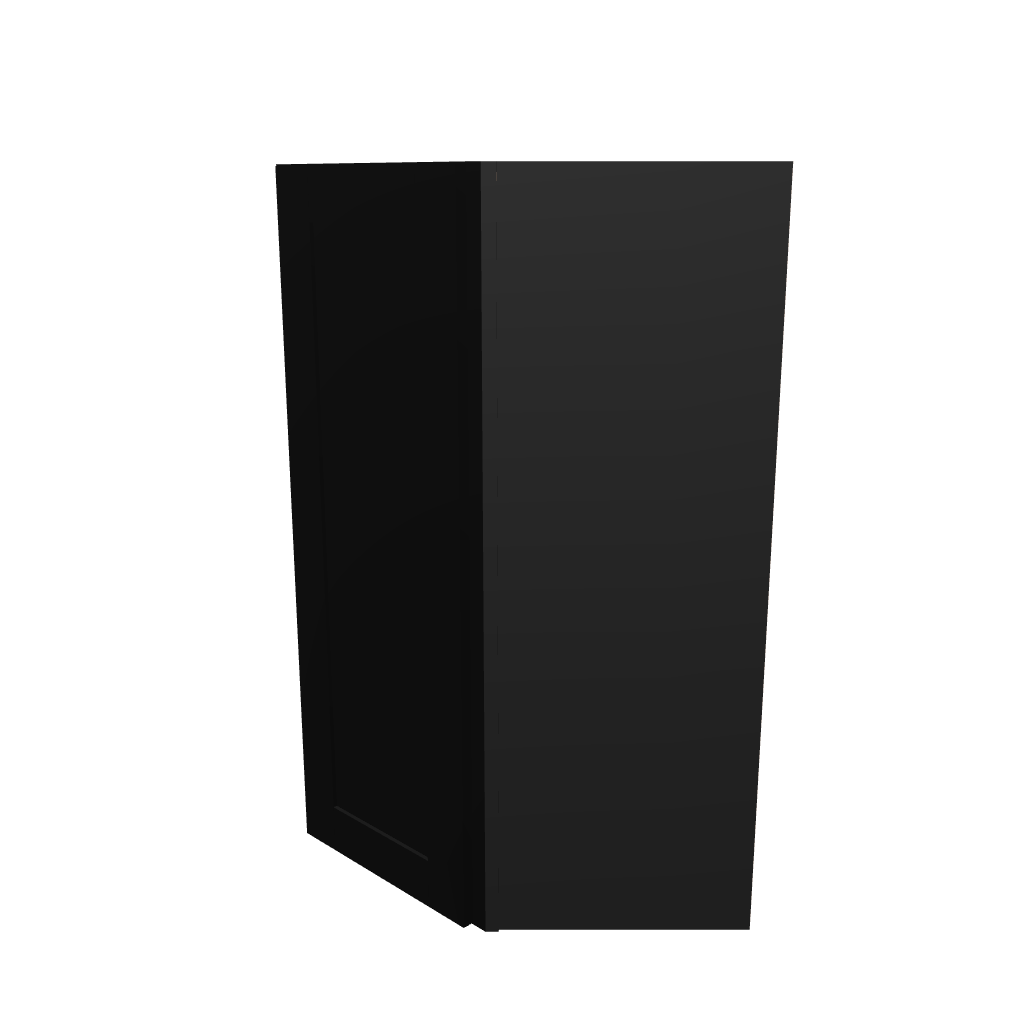Modernform Cabinet Onyx Black Shaker 27" W X 42" H X 15" D Wall Diagonal Corner Cabinet