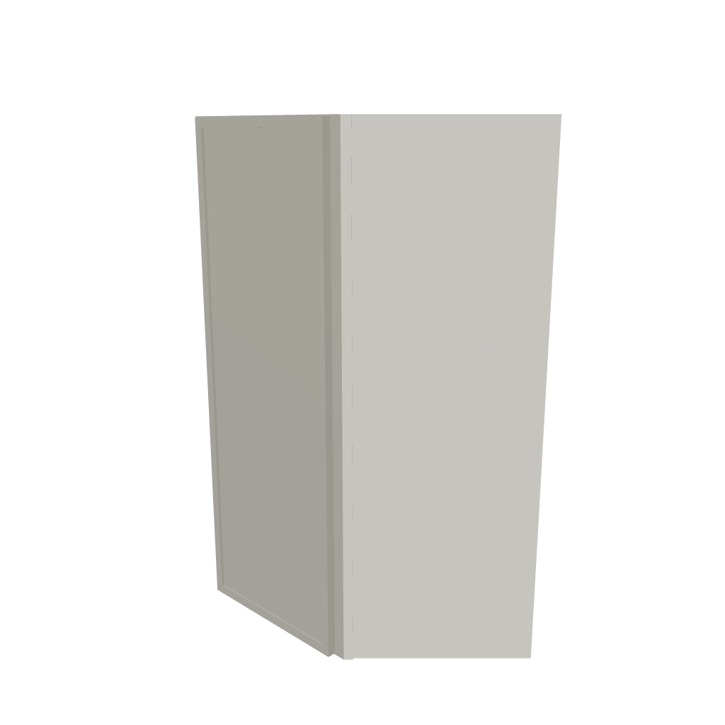 Modernform Cabinet Slim Dove White 27" W X 42" H X 15" D Wall Diagonal Corner Cabinet