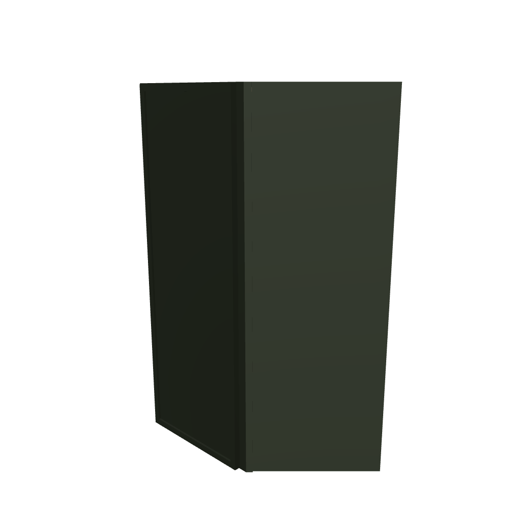 Modernform Cabinet Slim Sage Green 27" W X 42" H X 15" D Wall Diagonal Corner Cabinet