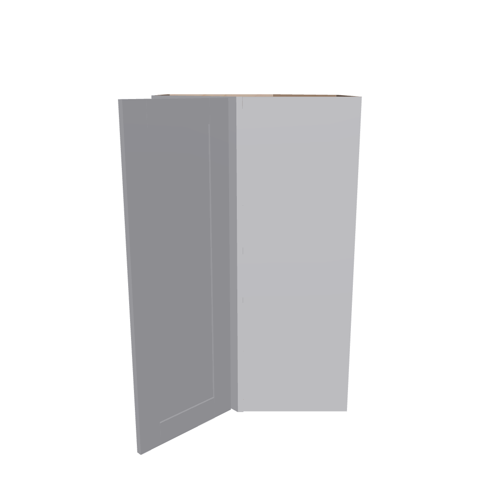 Modernform Cabinet Grey Shaker 27" W X 42" H X 15" D Wall Diagonal Corner Cabinet