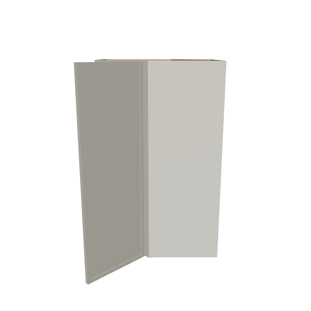 Modernform Cabinet Slim Dove White 27" W X 42" H X 15" D Wall Diagonal Corner Cabinet