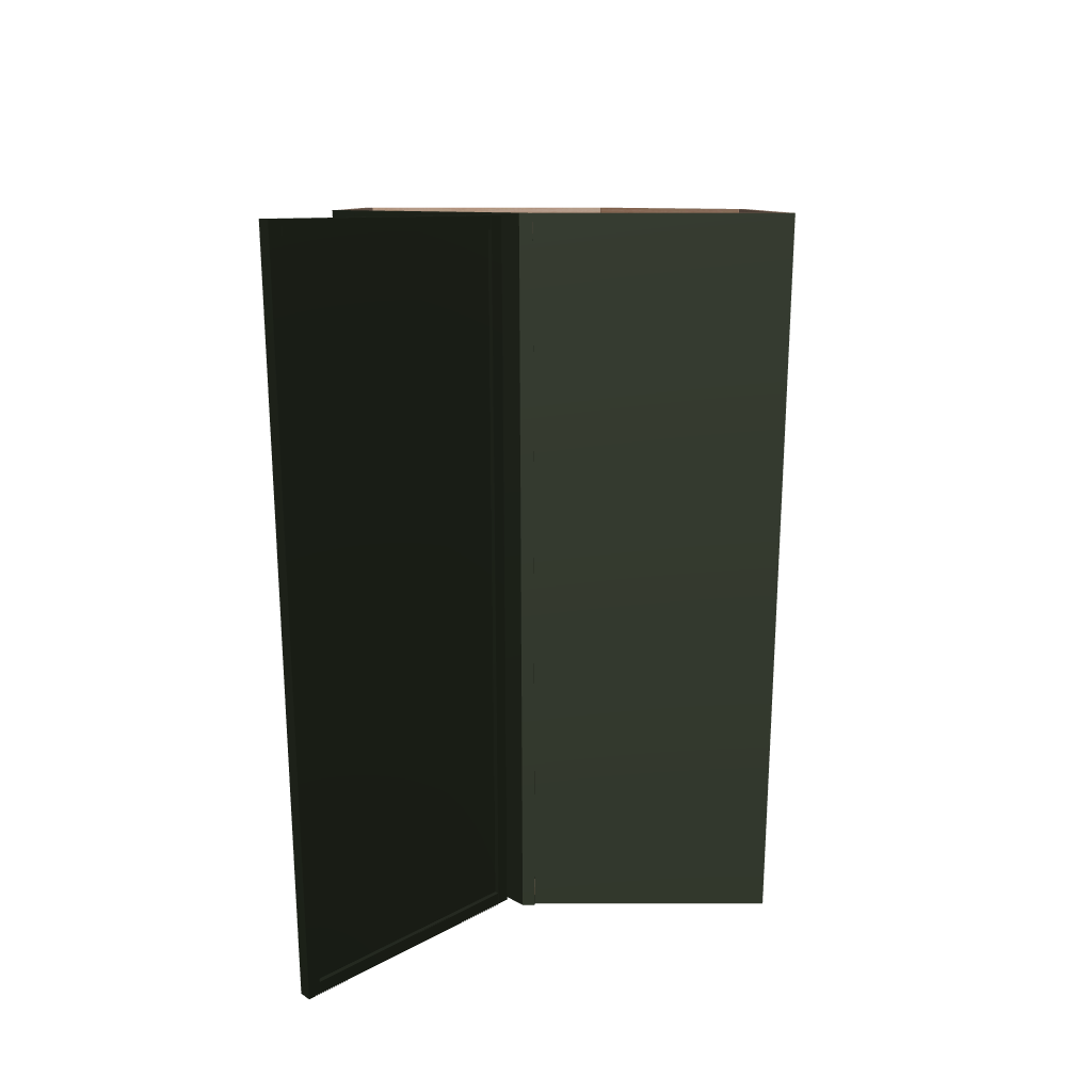 Modernform Cabinet Slim Sage Green 27" W X 42" H X 15" D Wall Diagonal Corner Cabinet