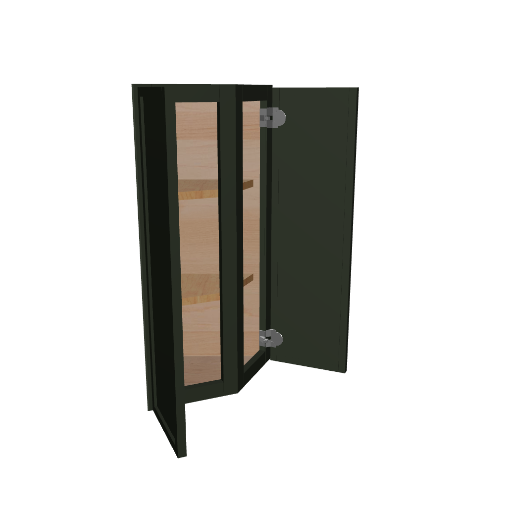 Modernform Cabinet Slim Sage Green 12" W X 30" H X 12" D Wall Corner End Cabinet