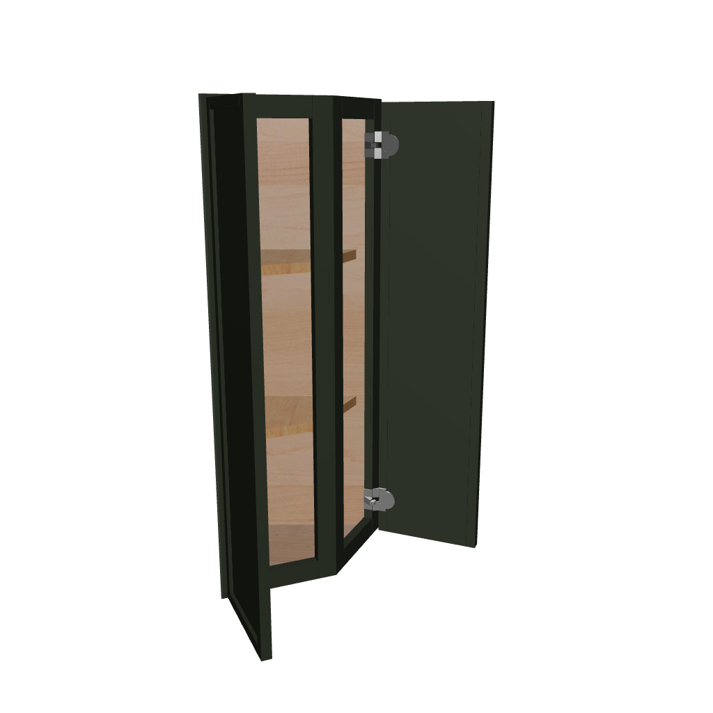 Modernform Cabinet Slim Sage Green 12" W X 36" H X 12" D Wall Corner End Cabinet